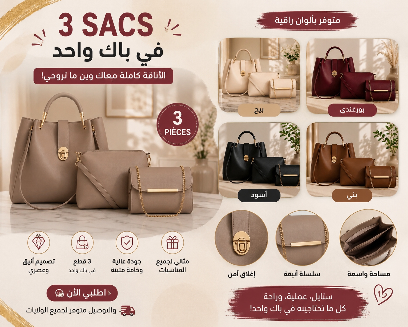 😍 3 Sacs في واحد… واش راكي تستناي؟
