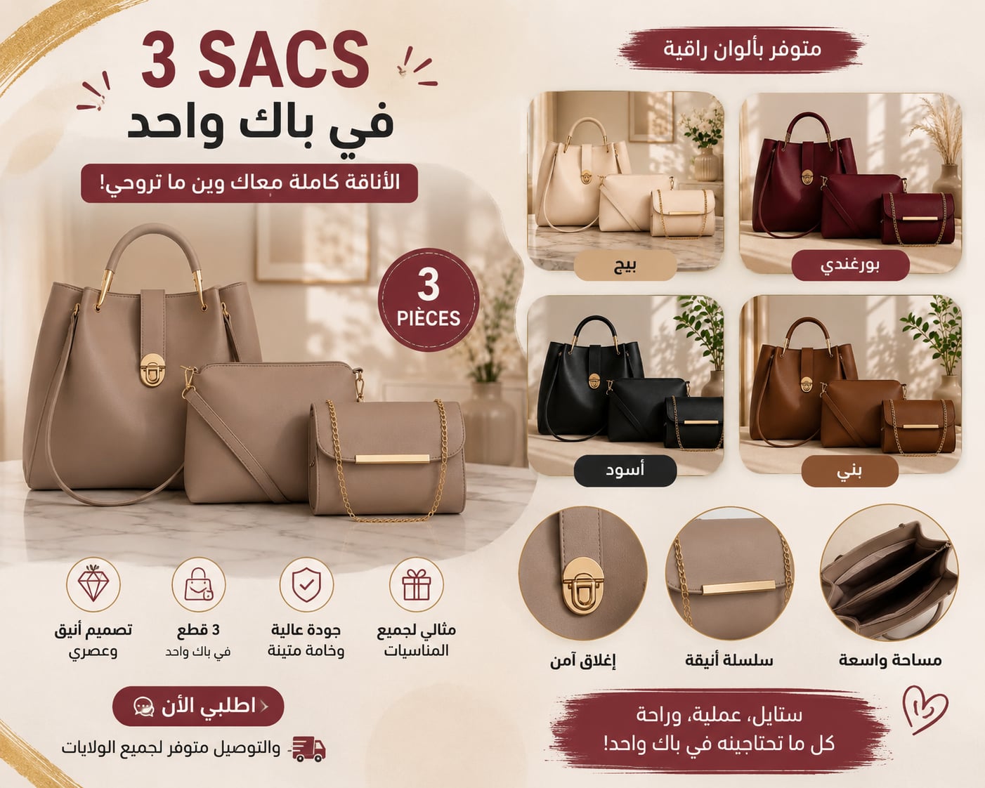 😍 3 Sacs في واحد… واش راكي تستناي؟